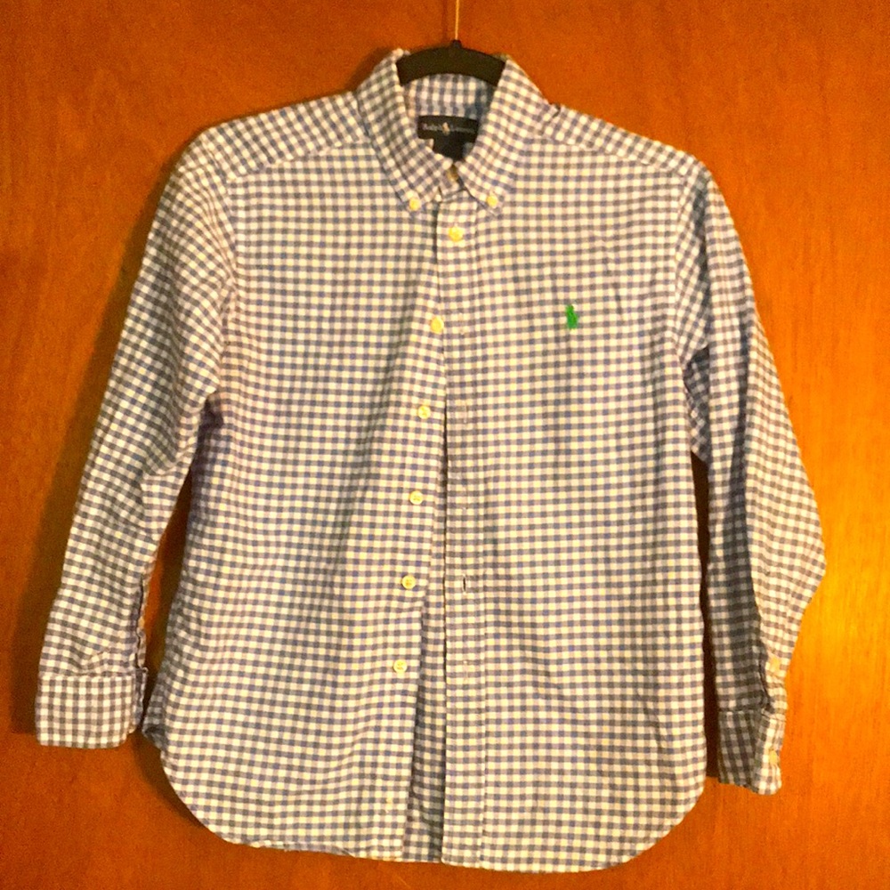 Boys gingham print Ralph Lauren button down